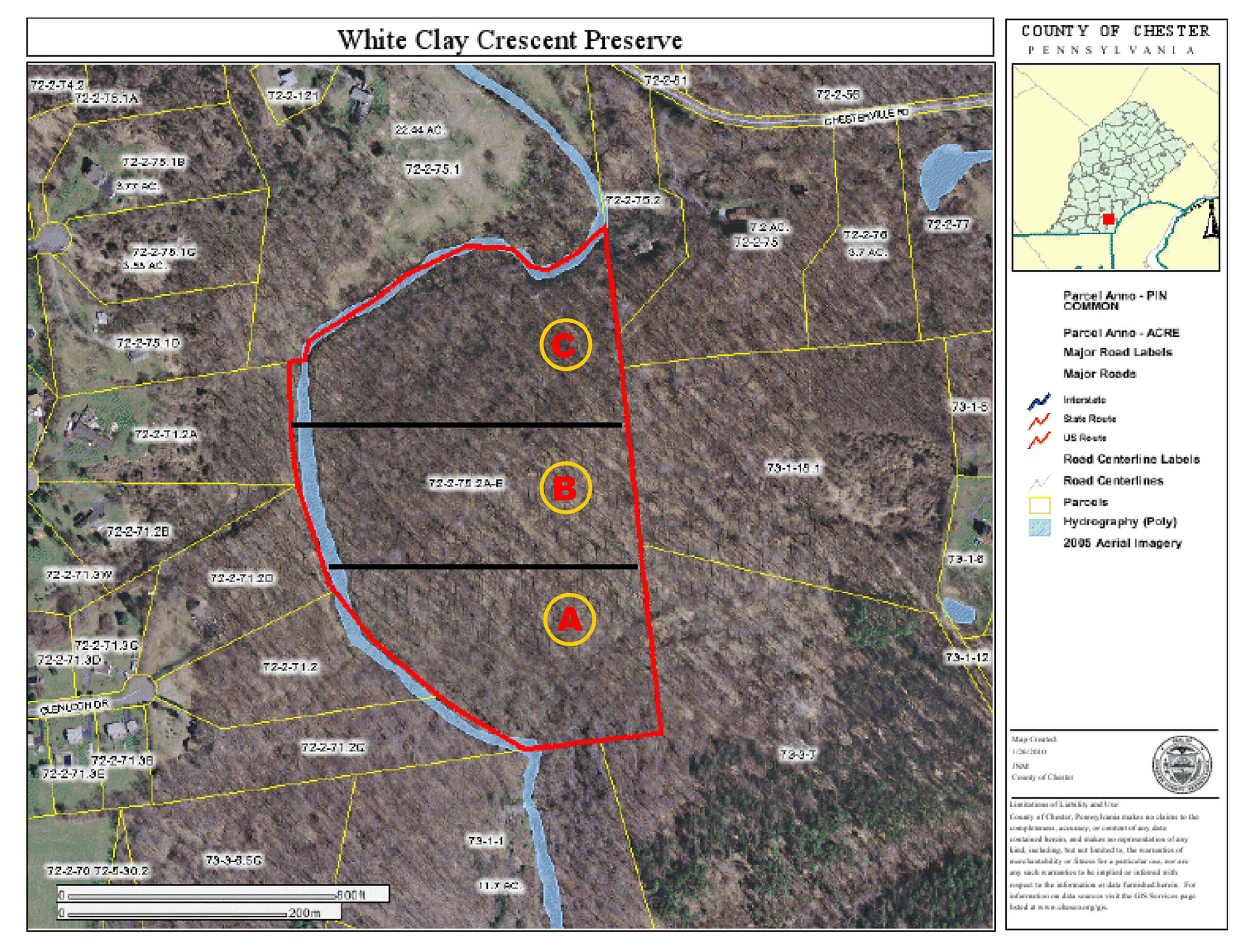 White Clay Crescent Preserve hunting zones